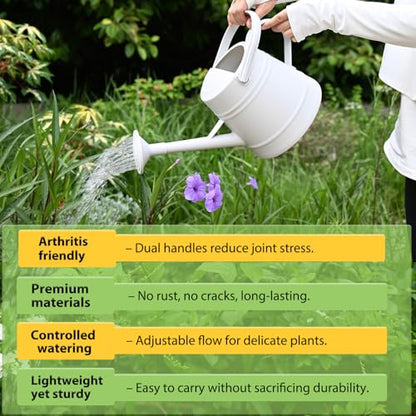 1 Gallon Watering Can for Plants - color: White