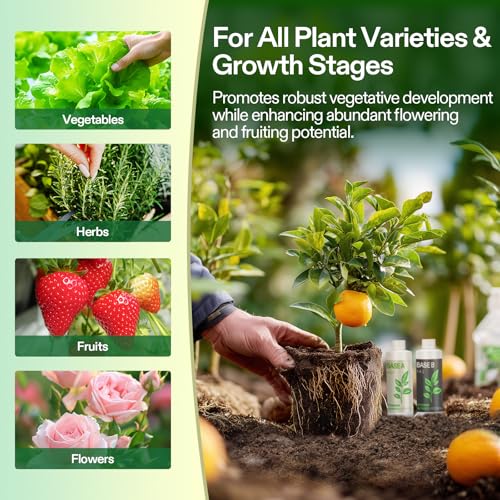 VIVOSUN Liquid Nutrients Base A & B Bundle, Set of 8oz - size: 8 Ounce