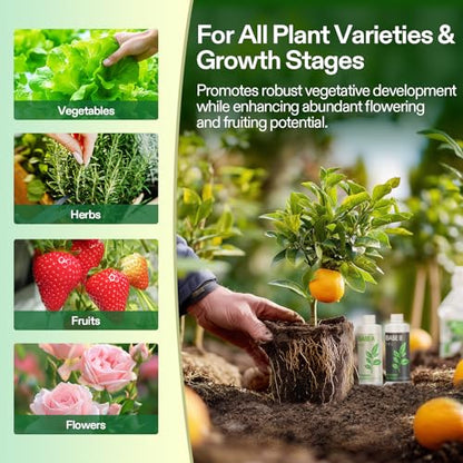 VIVOSUN Liquid Nutrients Base A & B Bundle, Set of 8oz - size: 8 Ounce