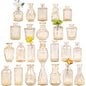 TBWIND 24pcs Amber Glass Bud Vases Set - color: Amber-24pcs, size: 24Pcs
