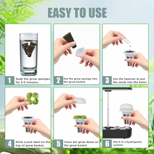 61Pcs Hydroponic Pods Supplies, Hydroponics Garden Accessories