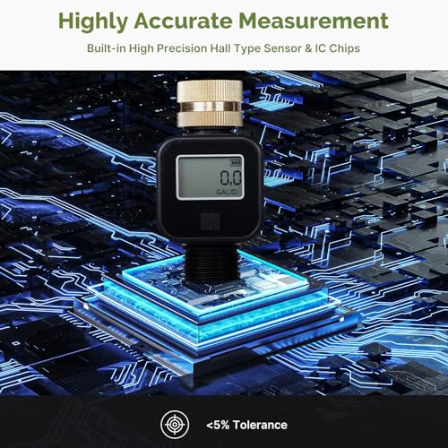 MOES Water Flow Meter, Measure Gallon/Liter Consumption and Flow Rate