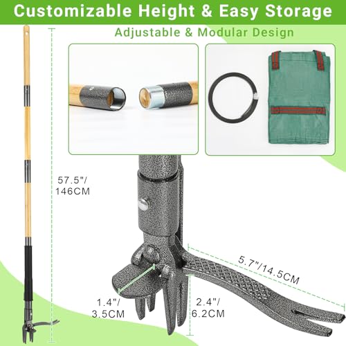 Weed Puller Tool for Garden Lawn Yard, 57.5" - size: 57.5"
