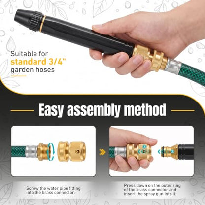 High Pressure Power Washer Nozzle with 3/4" GHT Garden Hose Connector