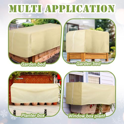 2 Pcs 49.6 × 24 x 19.7 in Garden Bed Cover Frost Protection - size: 49.6 × 24 x 19.7 in