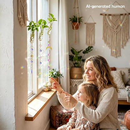 3pcs Crystal Suncatchers with Plant Propagation Tubes for Window Wall - color: Golden-3pcs