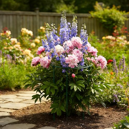 DAYUMKOU 8 Pack Peony Cages and Supports, 11.5" D x 16" H - size: 8pc 11.5"x16"