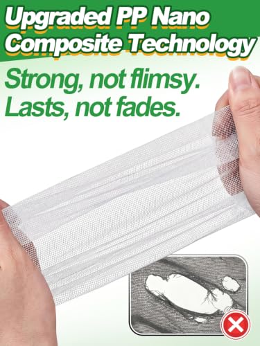10x20ft Strong PP Nanocomposite Mosquito Net Garden Netting, White - color: White, size: 10x20 FT
