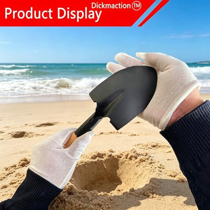 Small Circular Excavating Garden Shovel 15in Wooden D Grip Handle Mini Digging Camp Hand Shovel for Planting Outdoor Digging Work - size: SMALL