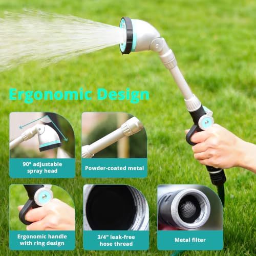 QUOBAS 16'' Watering Wand, Heavy Duty Garden Hose Nozzle with Thumb Control - size: 16”
