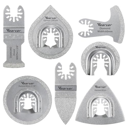 7PCS Diamond Oscillating Tool Blade Kit, for Grit Grout Removal