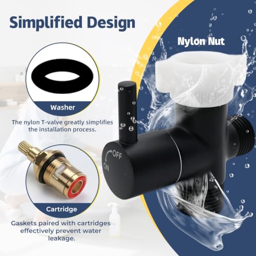 Handheld Bidet Sprayer for Toilet, Adjustable Water Pressure (Matte Black - style: Matte Black