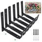 Maotong Adjustable Window Planter Box Brackets 6 Pack, Heavy Duty Wall Mount Flower Box Holder for Planter Box Depth (Front to Back) 6 to 12 Inches, Black - size: Set of 6