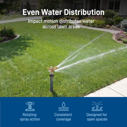 Orbit Brass Impact Sprinkler Head, Dual Nozzle, 3/4 in. MPT - 55016