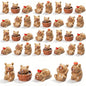 shixinhui 40Pcs Mini Resin Capybara Figures, Tiny Animal Figurines to Hide - color: Cute Capybara 40pcs