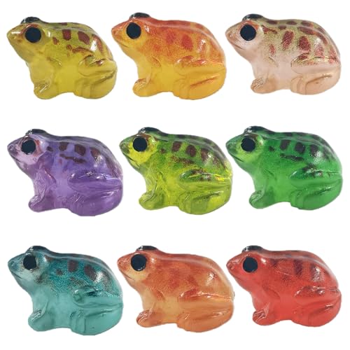 EMiEN 10Pcs Luminous Mini Frog for Decoration,Aquarium Ornaments - color: 10pcs Mini Frog