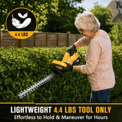 21V Cordless Hedge Trimmer 22" - color: YELLOW