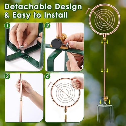 34" Ornamental Sprinkler, 360° Rotating, Circle Ring - style: Circle Ring
