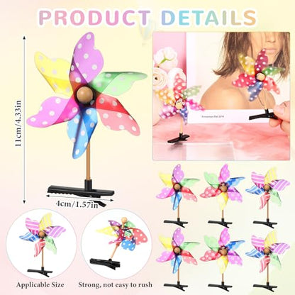 30 Pcs Bean Sprout Hair Clips Plant Styles,Windmill - style: Windmill