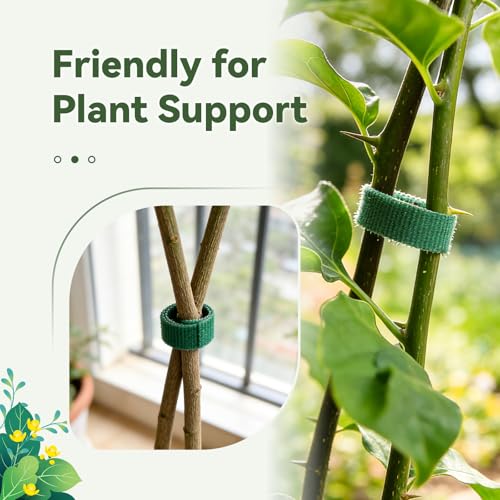 50FT Nylon Garden Tie Plant Tape Supports for Climbing Plants Green - color: Green