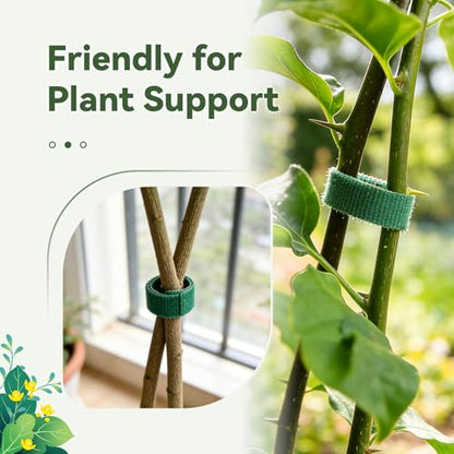 50FT Nylon Garden Tie Plant Tape Supports for Climbing Plants Green - color: Green