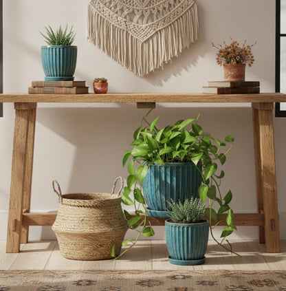 6-Inch Ceramic Plant Pots with Drainage Hole, Modern Flower Pots - size: 6 Inch