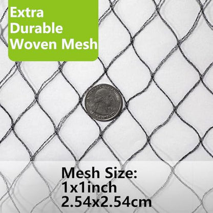 100x100ft Bird Netting for Chicken Coop, 1" Mesh Chicken Coop Netting Cover - size: 100'x100'-1''