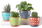 Metahom 3.8 Inch Succulent Pots, Ceramic Pots for Plants, Set of 4 - size: 3.8 inch
