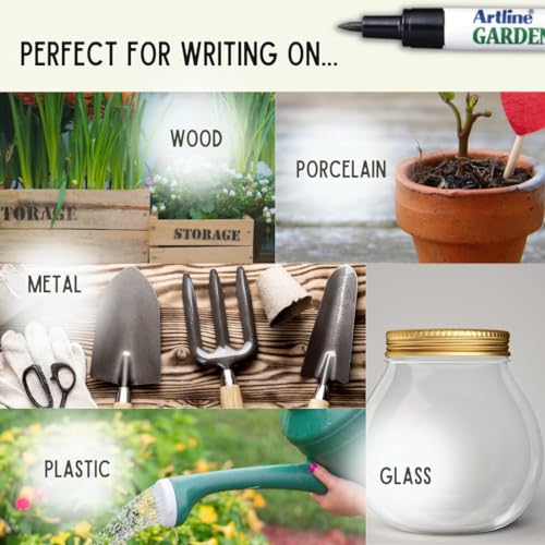 Artline Garden Markers, Black 0.8mm - size: 1 Count (Pack of 12)