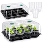 homenote 4 Inch Seed Starter Trays 2 Pack with Humidity Dome - size: 4 Inch, style: 2 Pack Tray+Nursery Pots+Humidity Dome