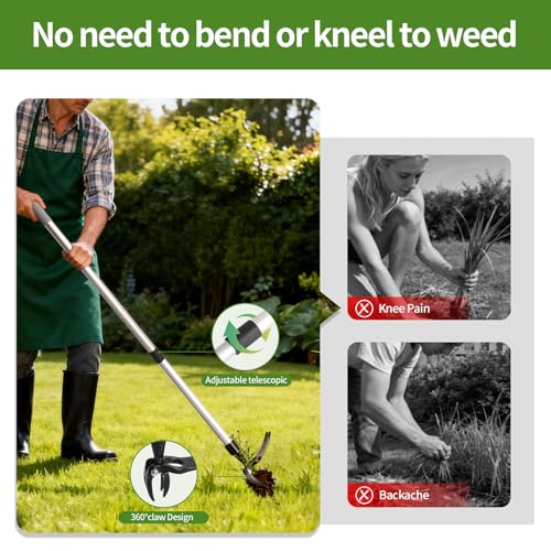 Hoffen Adjustable Weeder Original Stand Up Weed Puller Tool