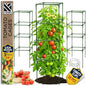 3 Pack 58" Square Tomato Cages for Garden - Large Tomato Trellis Stakes - size: 3 Pack, 58 Inches