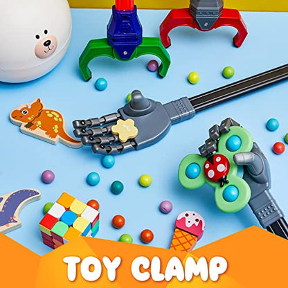 Lewtemi 4 Pcs 18 Inch Interactive Grabber Claw Toy for Kids,Red, Blue, Gray - color: Red, Blue, Gray