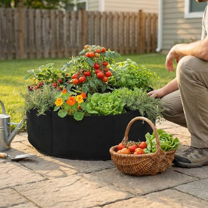 90 Gallon 7-Section Fabric Raised Garden Bed