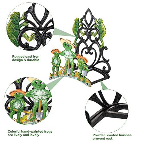 Sungmor Cast Iron Wall Mounted Garden Hose Holder - Five Frogs Rack - color: Shape D-frog