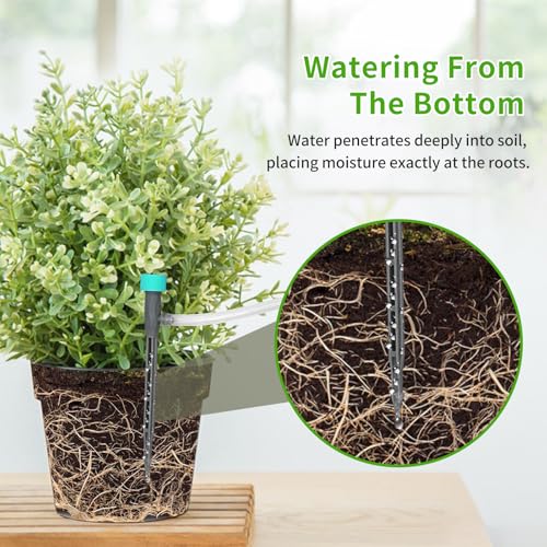 Automatic Watering System for Potted Plants - 10-Pot Indoor Plant Waterer with Timer, Leak-Proof Design & USB-C/Battery Power