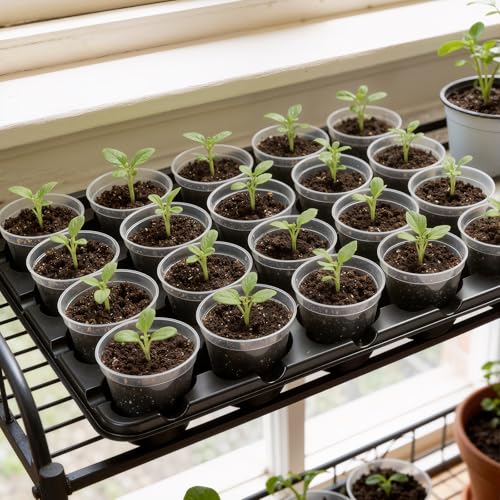 homenote 5 Pack Reusable 20 Cell Seed Starter Trays for 3 Inch Nursery Pots - size: 3 Inch, style: 5 Pack Seed Starter Tray