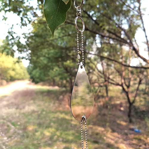 Keep Birds Away Mirror Disc, Hanging Reflectors, 16 Drop Shape Discs - size: Drop