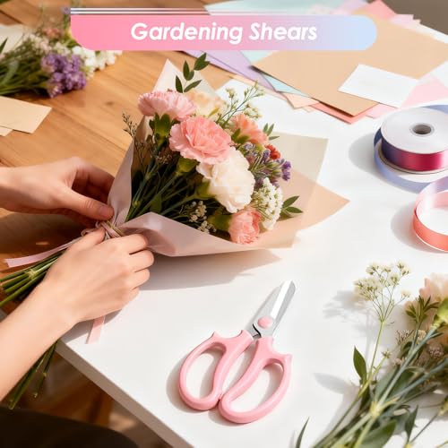 12PCS Flower Scissors, Premium Stainless Steel Garden Scissors - size: 12PCS Standard
