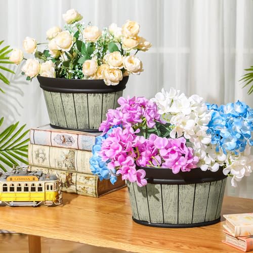 Layhit 6 Pcs Wall Hanging Planters, 10 Inches, Grey Green, Brown, Black - color: Grey Green, Brown, Black, size: 10 Inches
