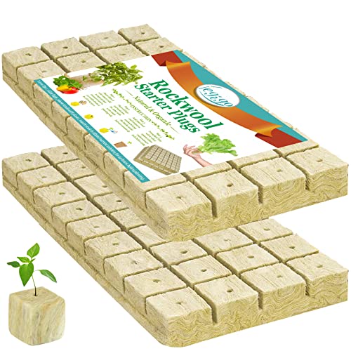 Legigo 1.2 Inch Rockwool Cubes Seed Starter Plugs for Hydroponics, 72 Plugs - color: 2 Sheet, size: 1.2" Plugs