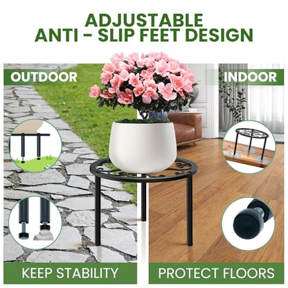 TOSKING 2-Pack Plant Stands, Classic Scroll Pattern, 10.2"D x 7.9"H, Black - color: Classic Scroll-Black