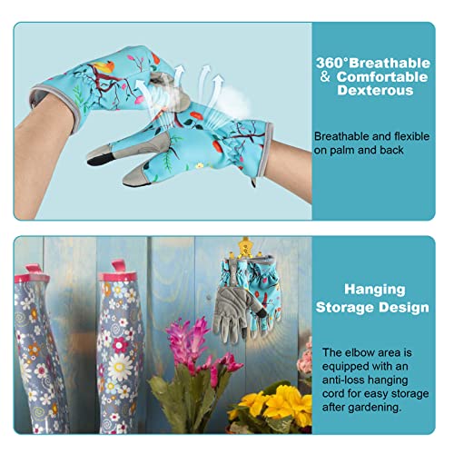 Gardening Gloves for Women, Garden glove, Garden Gifts for Gardener - size: Small, style: D-parrot