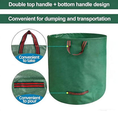 3 Packs 72 Gallon Reusable Yard Waste Bags Extra Large Heavy Duty