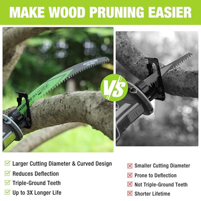 WORKPRO 15-Inch Arc Edge Reciprocating Saw Blades, 6TPI for Pruning, 3 Pack - size: 15 Inch
