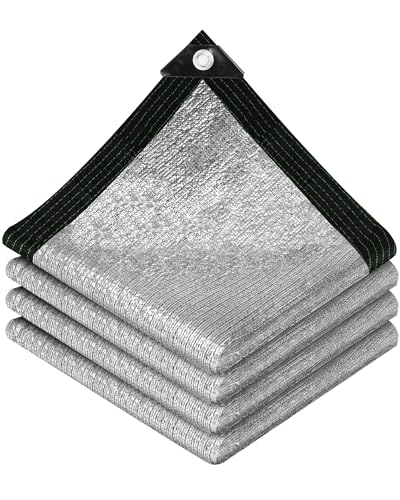vensovo 95% Reflective Aluminet Shade Cloth with Grommets, 3 x 10 ft - color: 95%, size: 3x10FT