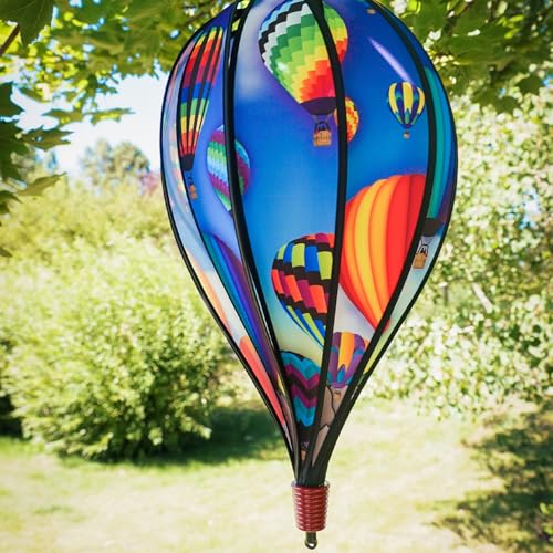 In the Breeze 0971 — 10-Panel Large Hot Air Balloon Spinner — Multi-Color - color: Multicolor