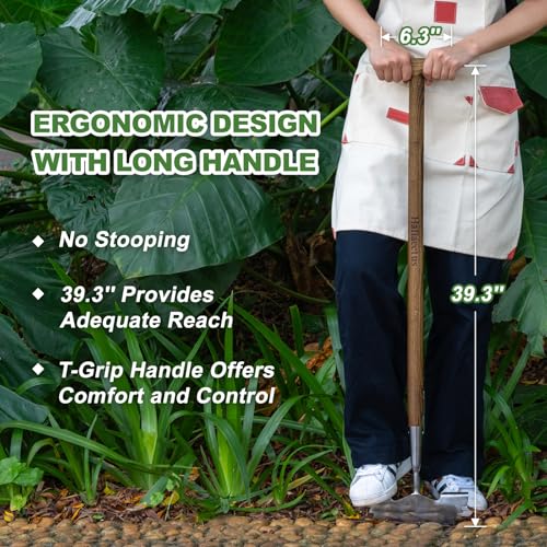 Haliaeetus Garden Edger Tool, 39.3'' Lawn Edger Tool with Serrated Edge