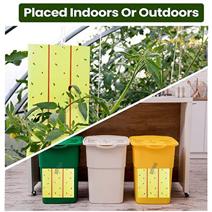 Qualirey 2 Pcs Giant Flypaper Fly Traps, 295ft Sticky Yellow and Green - color: Yellow