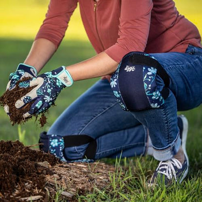 DIGZ Low Profile Garden Knee Pads for Women, Water-Resistant, One Size